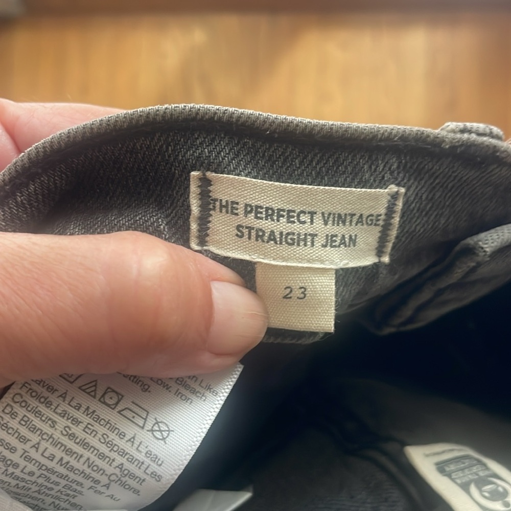 Madewell The Perfect Vintage Straight Jean Cosner Wash Size 23 Gray Denim - Picture 6 of 11